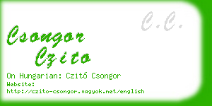 csongor czito business card