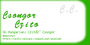 csongor czito business card